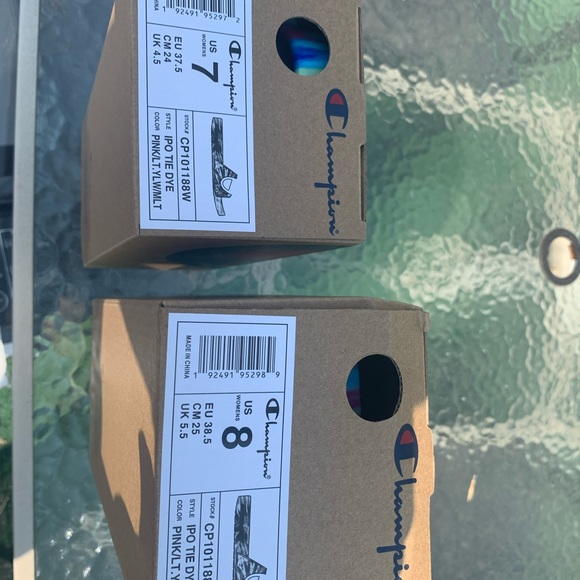 Champion IPO Tie-Dye Blue/Pink Women’s Slides - Picture 8 of 12